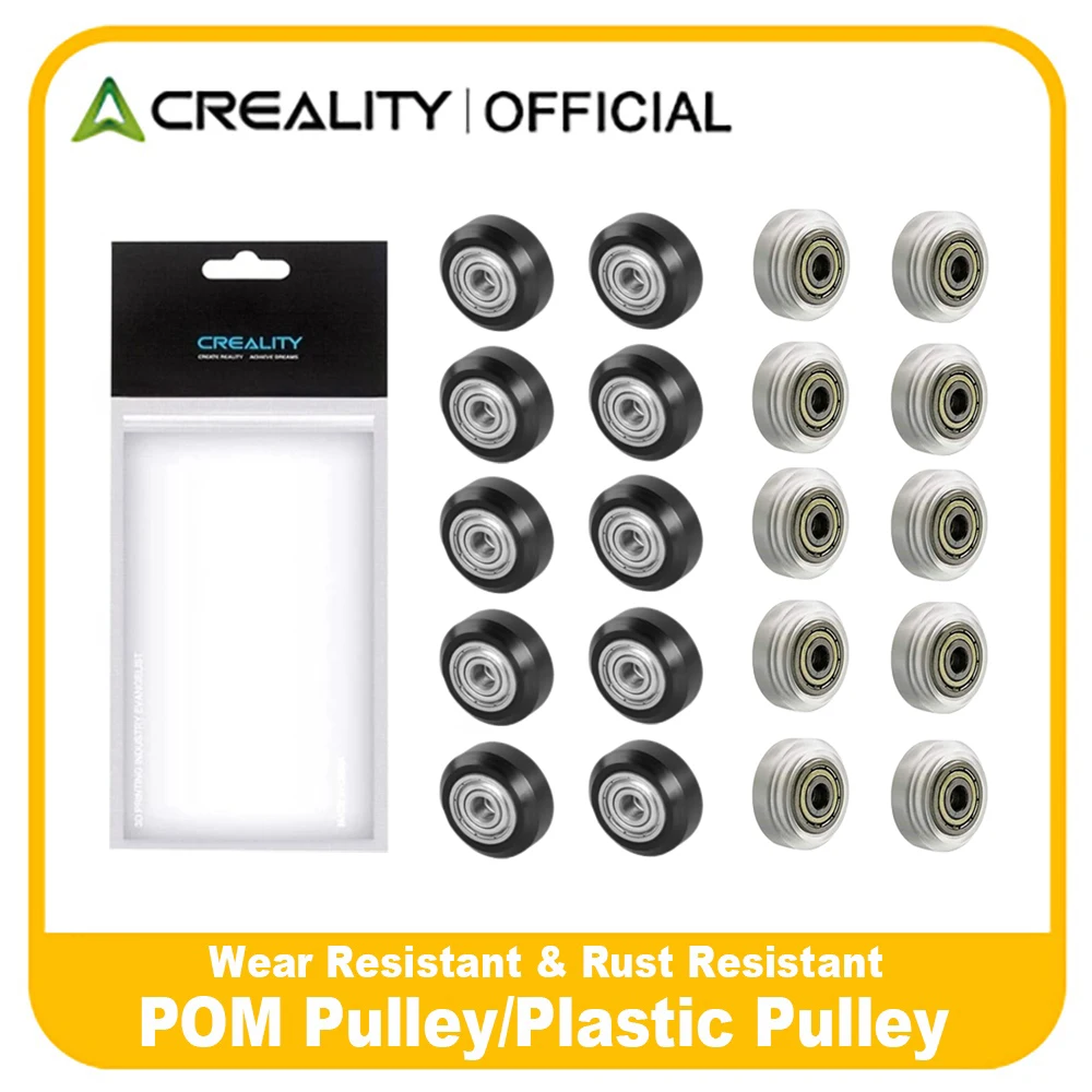 Creality Offizielles POM-Rad-Kunststoff-Riemenscheiben-Linearlager für 3/Pro/Max/Ender 3 V2/Ender 3 S1/Ender 5/CR10-Serie 3D-Drucker