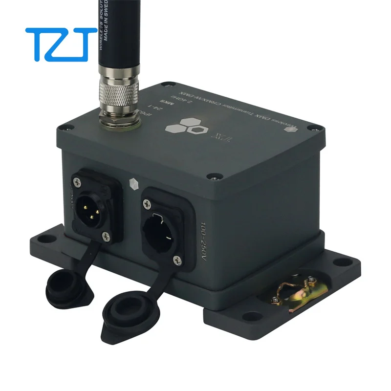TZT 100MW 500 계량기 방수 무선 송신기 DMX512, DMX 무선 송신기, 무대 조명용 DMX 리시버, 2.4GHz