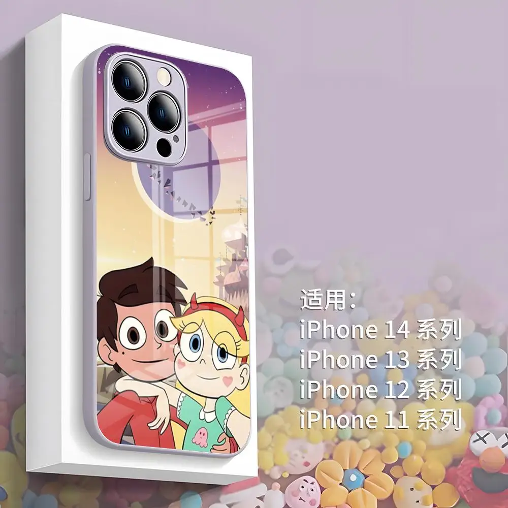 Cartoon Star Vs The Forces Of Evil Phone Case Per Iphone 15 14 Pro 13 12 11 Mini Xr Max 6 8 7 Plus Se 2022 Glass Design Cove