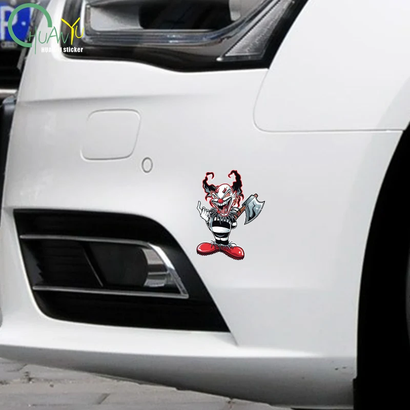 Exterior Accessories Interesting Evil Clown Car Sticker Cover Scratches Waterproof Decal PVC - detail 3