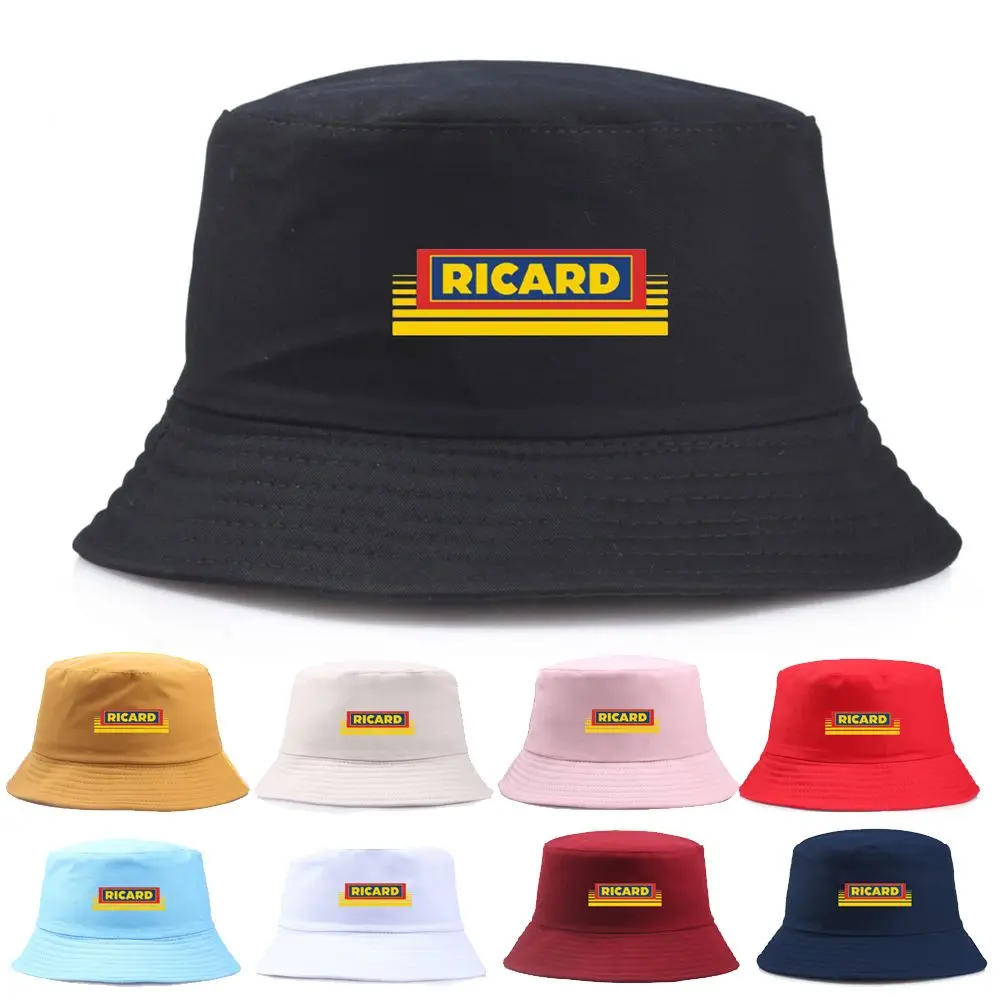 

1PC Ricard Bucket Hats Man Women Classic Cotton Summer Fisherman Caps Teen Outdoor Sport Fishing Hat Girl Boy Bob Panama Hat