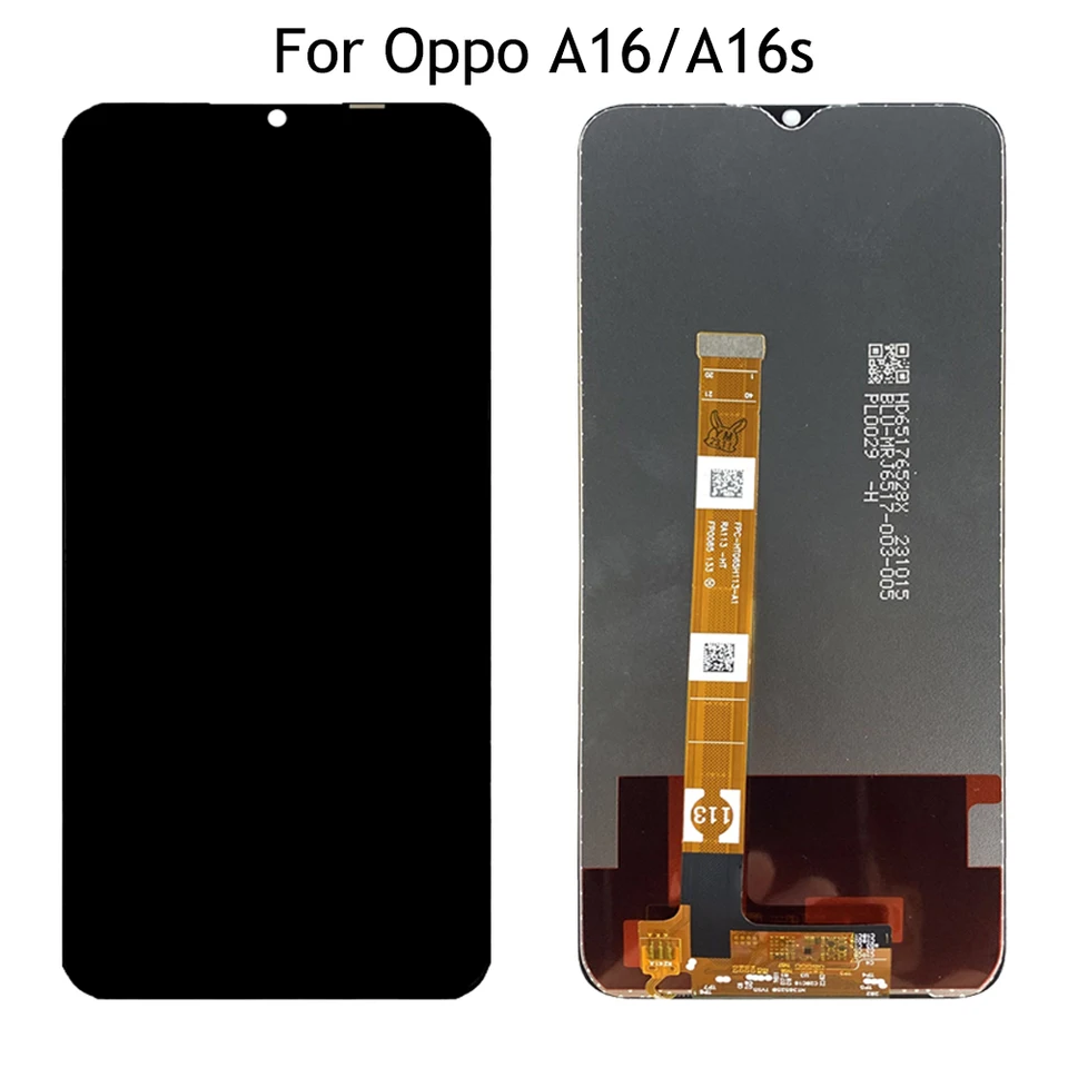 LTZGO Compatibel met Oppo A16 Oppo A16s CPH2271 CPH2269 vervangend display LCD zwart digitizer scherm glas assembly touch screen gereedschap reparatieset kit 3M lijm (zonder frame