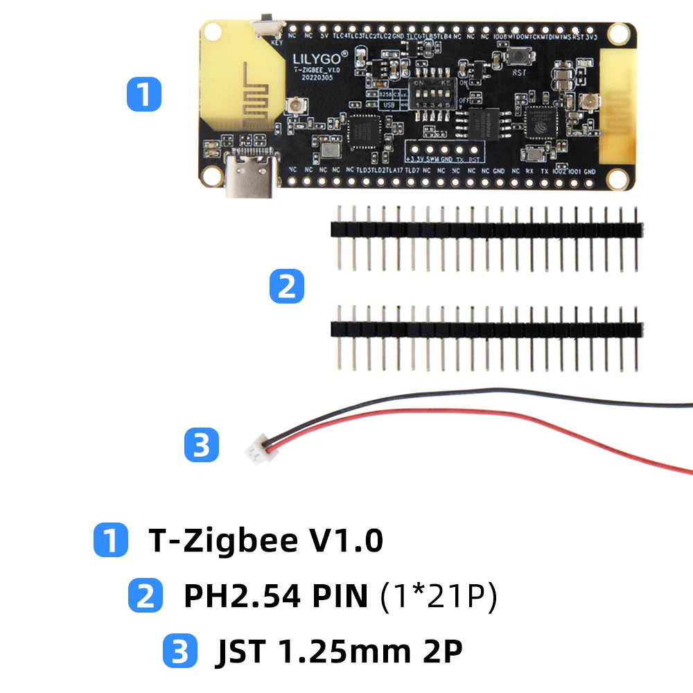 LILYGO® T-Zigbee ESP32-C3 TLSR8258 Zigbee Ultra Low Power IOT