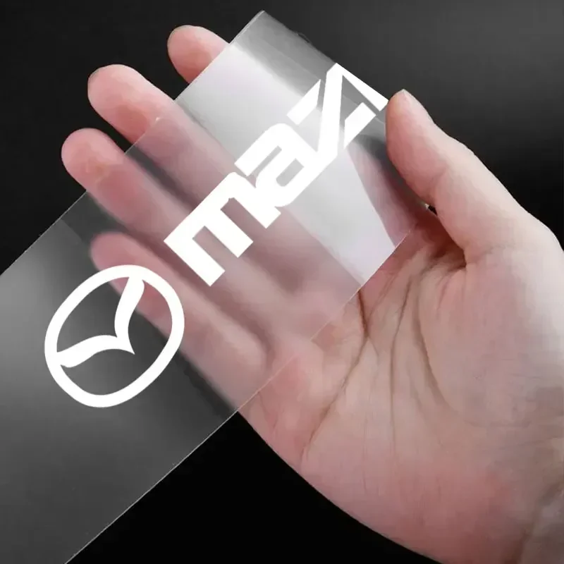 마쓰다 3 아텐자 CX3 CX5 MX5 악셀라 CX30 CX90 CX60 CX50 CX7용 4개입 자동차 문턱 보호 투명 장식 배지 스티커