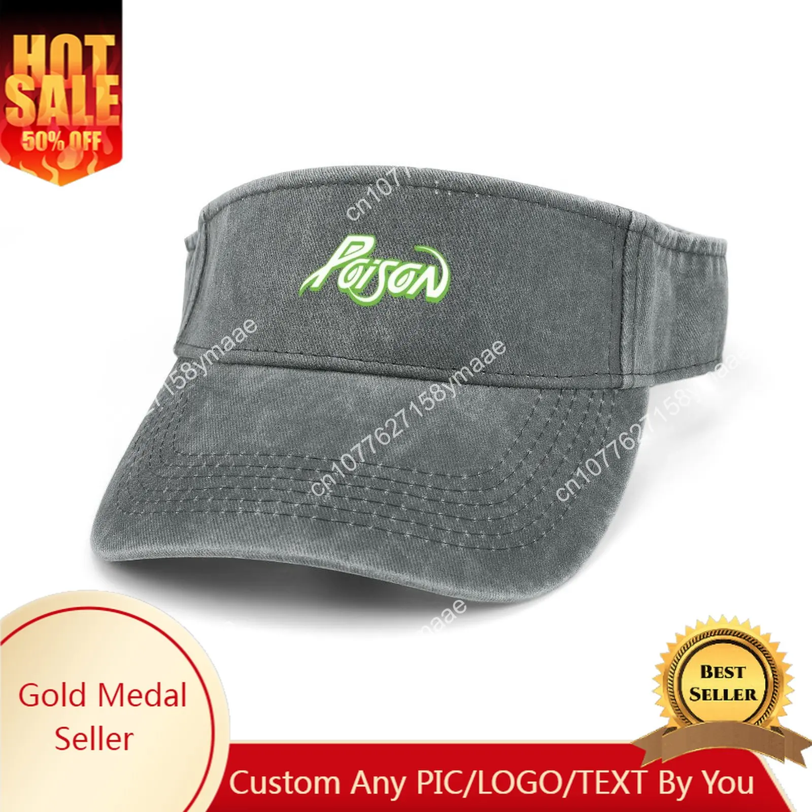 

Poison Band Sun Visor Leaky Top Cowboy Hats Mens Womens Customize DIY Cap Sports Baseball Tennis Golf Caps Empty Open Top Hat