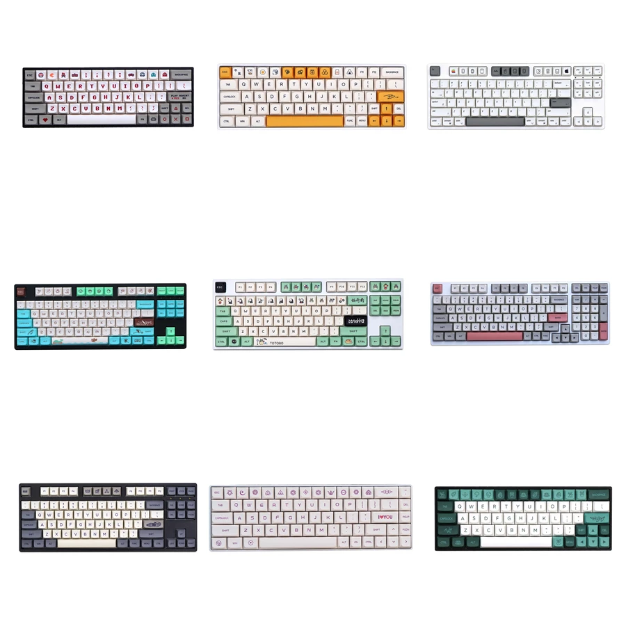 Mel e Leite Tema Key Caps Pbt Dye Subbed Bee Japonês Minimalista Branco Keycaps Xda Perfil Keycap para 61 64 68 84 104 Set