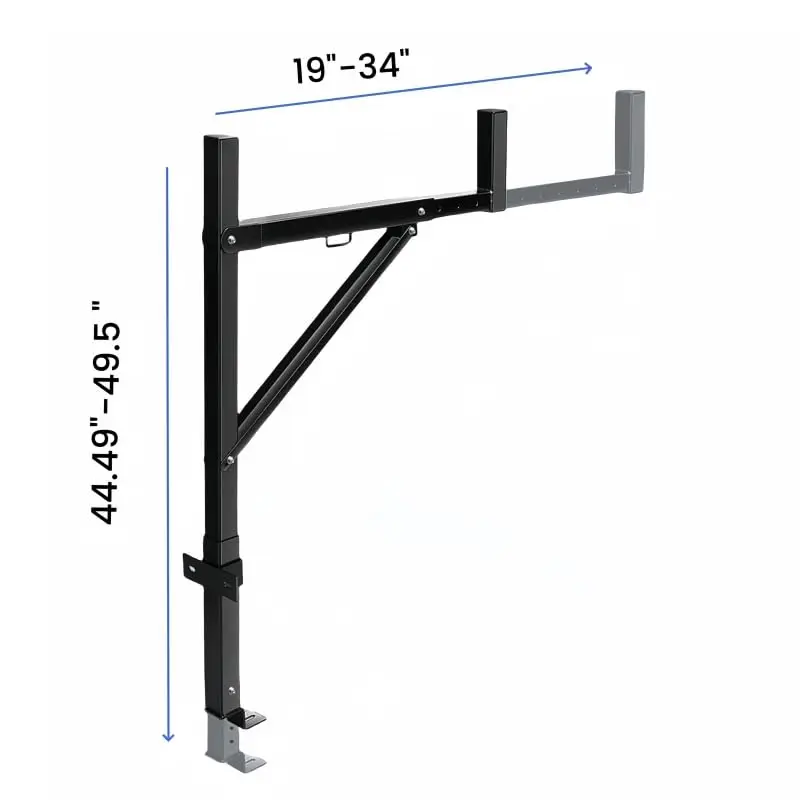250 lbs Truck Rack Extendable Truck Ladder Rack Steel Ladder Rack for Duty Truck Bed Rack for Kayak Surfboard Lumber Ladder 2