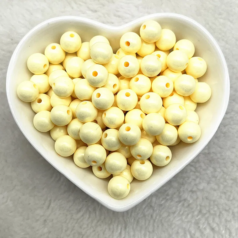 6mm--16mm Colourful Round Acrylic Loose Spacer Beads for Jewelry Making DIY Handmade Clothing Accessories