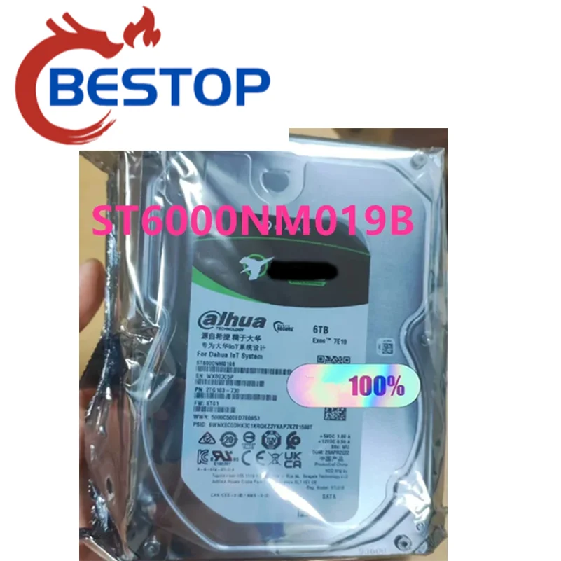 

Оригинальный новый жесткий диск для жесткого диска 6 Тб SATA 3,5 дюйма 7200 об/мин 256 Мб ST6000NM019B