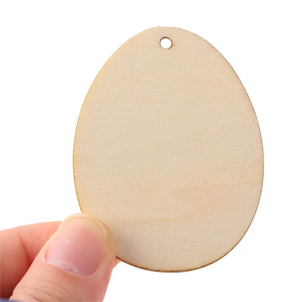 Wood Easter Ornaments Natural Graffiti Hanging Decorations