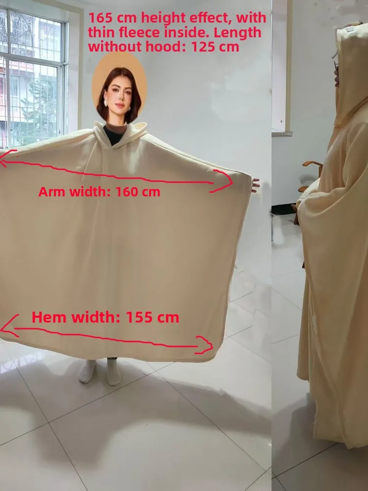 Punk Sle Men's And Women's Loose Long Hooded Thi Cloak Autumn Winter Streetwear Faion Single Piece Full Length Top