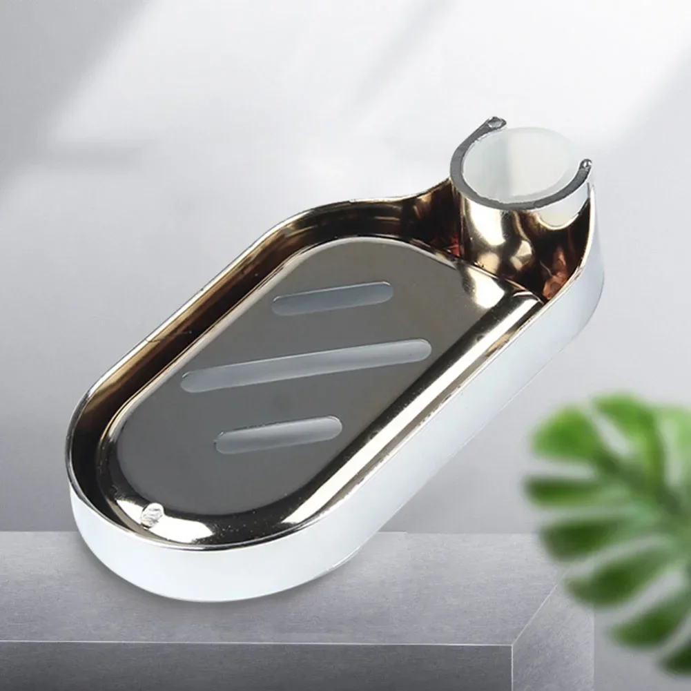Soap Holder 25mm Plastic Shower Rail Soap Dish Box Pallet Shower Rod Slide Bar ABS Chrome For Sliding Bar Bathroom Tray