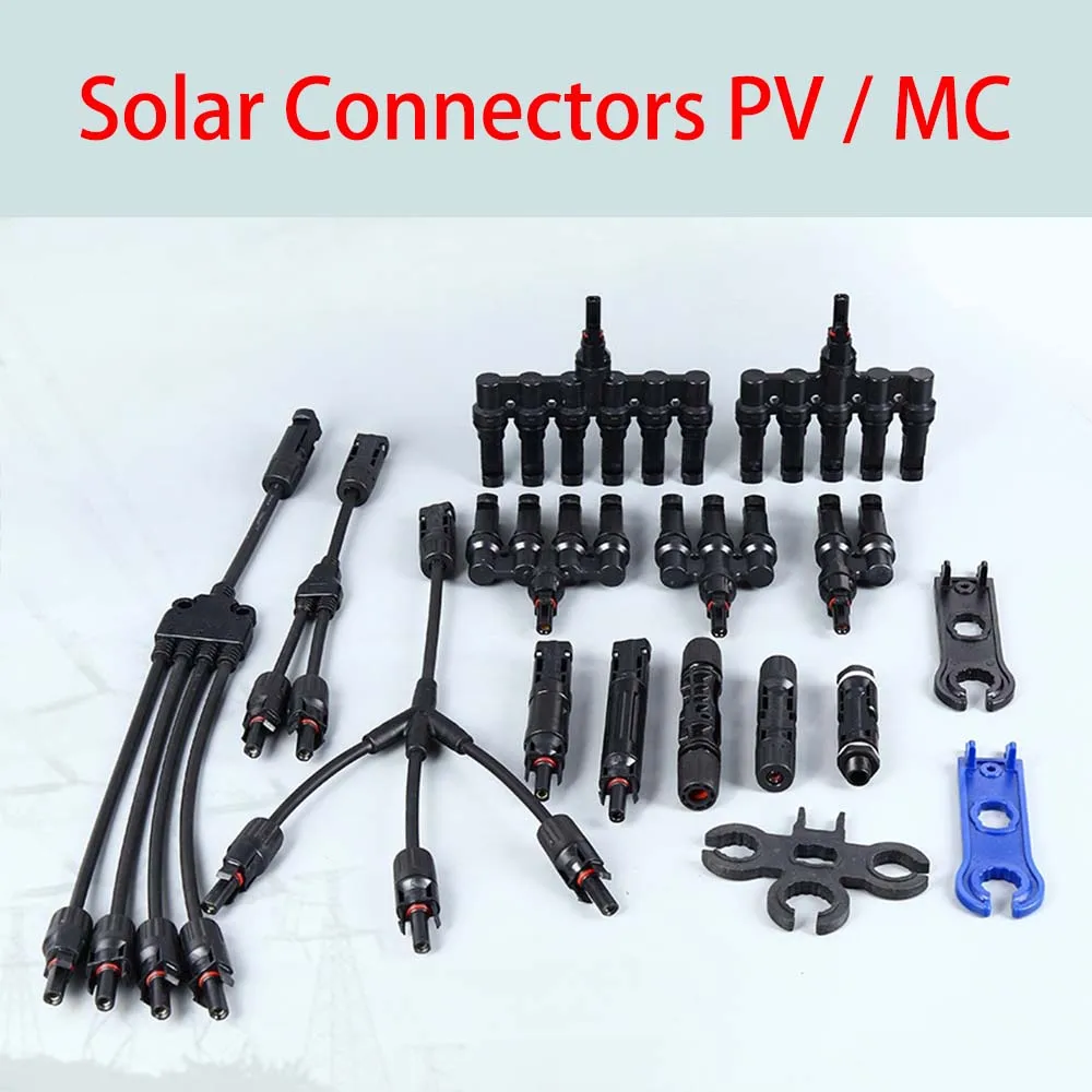 

1 Pair / Pack Solar Connector 1000V / 1500V 30A 45A IP67 Waterproof PV / MC Connection Solar Panels Wire Connectors