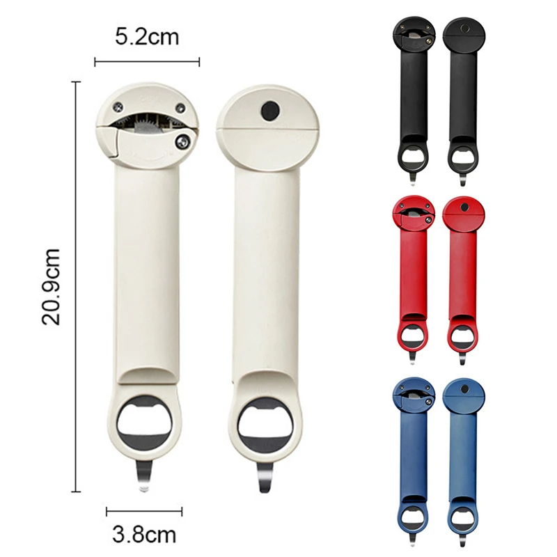 Multi-Function Bottle Opener Retractable Stainless Steel Labor-Saving Kitchen Tools Glass Jars Beer Cap Opener Magnetic Suction 4
