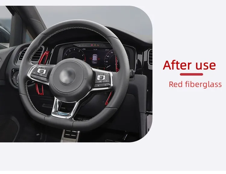 Carbon Fiber Paddle Shift For Golf 7 MK7 T-carbon Shift Paddles Replacement Type Car Steering Wheel Paddle Shifter