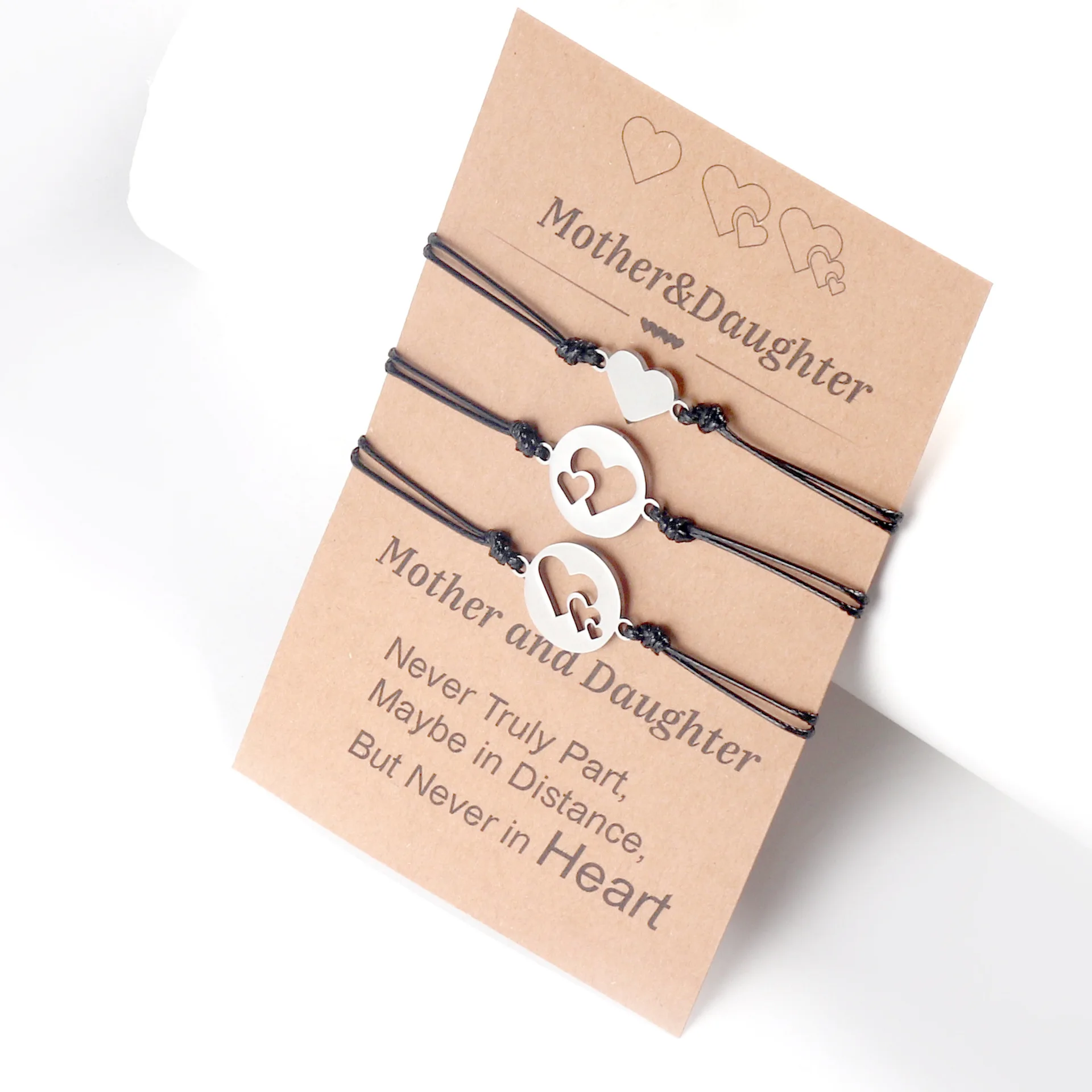 Браслеты для мамы и дочки, Набор браслетов для 2 /3 подходящих браслетов для мамы и дочки, подарок от мамы и дочки, браслеты с сердцем для женщин