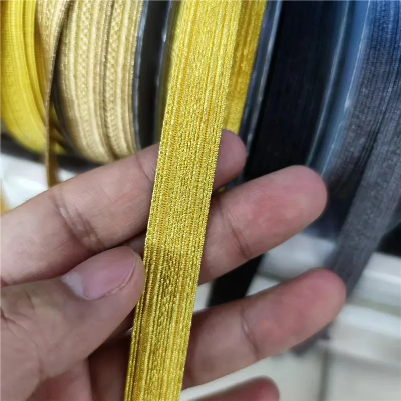 골드 레이스 트림 13mm 와이드 커브 테이프 패브릭 땋은 골드 웨딩 공예 DIY 의류 액세서리 봉제 장식 1 야드