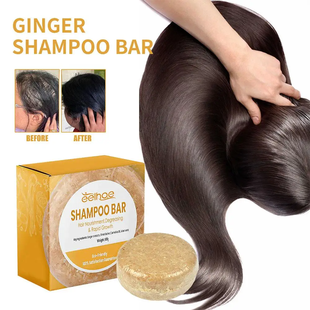 

Ginger Shampoo Soap Soap Shampoo Organic Handmade Cold Oil Bar Control Shampoo Processed Soap Hair Promotes 1PC 65g T7W2