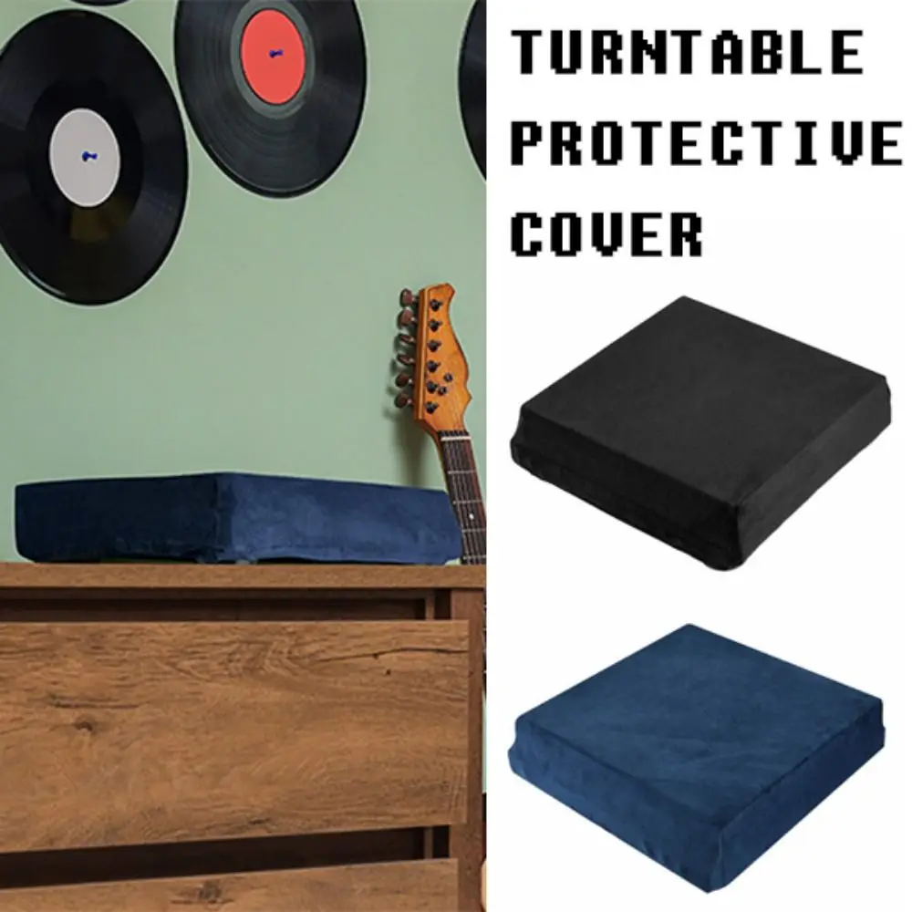 Washable Turntable Protective Cover Spandex Soft Record Player Dust Sleeves Foldable Dustproof Turntable Dust Cover Case