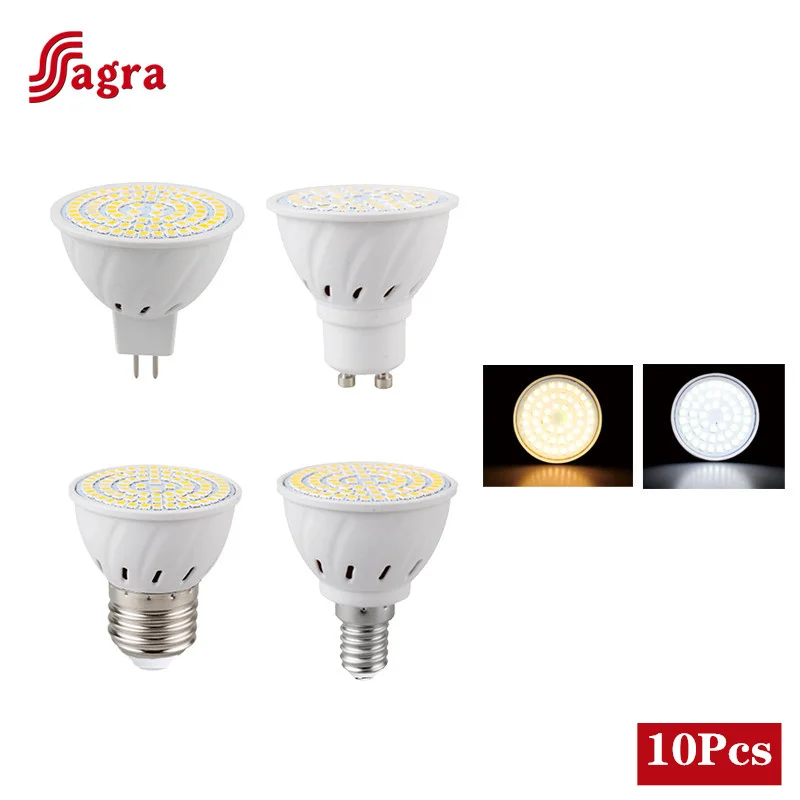 

10pcs/lot GU10 MR16 Led Spotlight AC220V 110V Bulb Spot E27 E14 GU5.3 Lighting Bulb Indoor Lighting Home Decoration Bombillas
