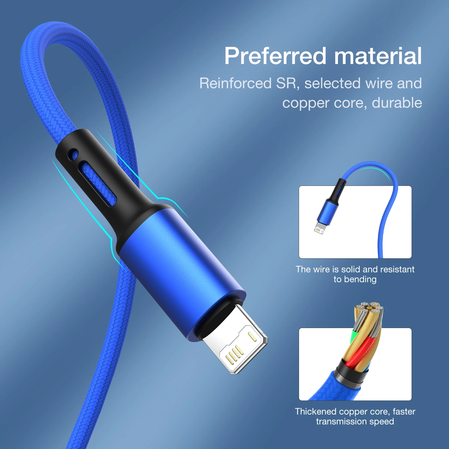 Ultra-Durable 3m Quick Charge USB Cable