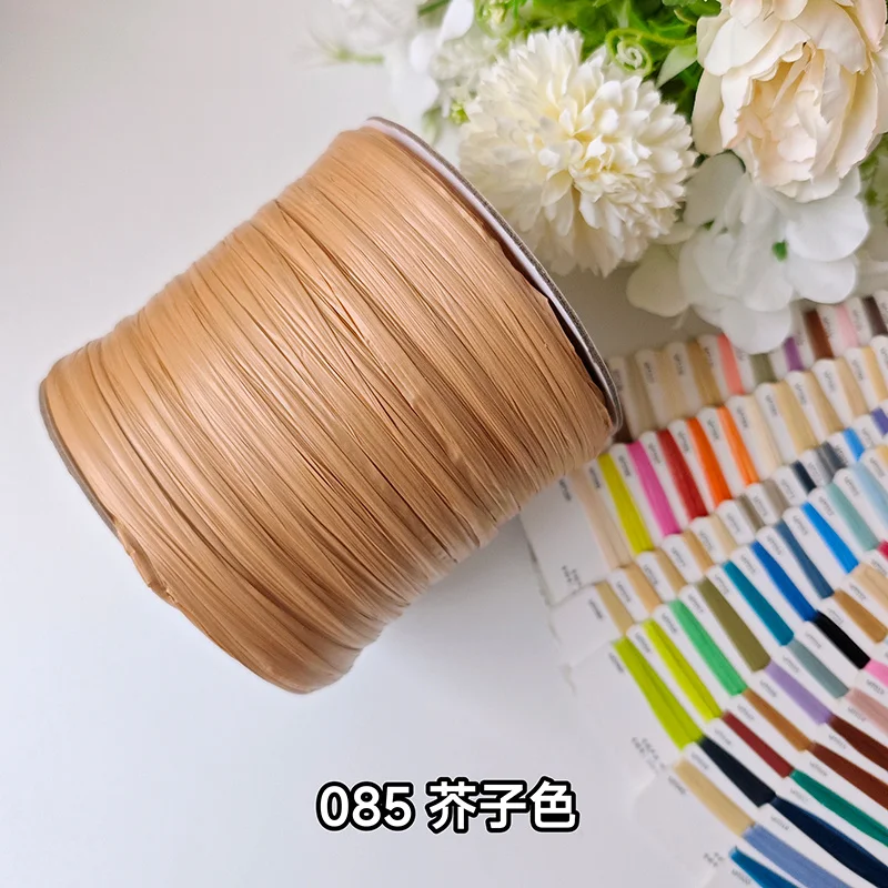 330g 600M Matte Raffia Yarn Thread Artificial Plant Fiber Crochet Yarn for Crafts Summer Straw HatBags Hand Woven 60 Colors 6