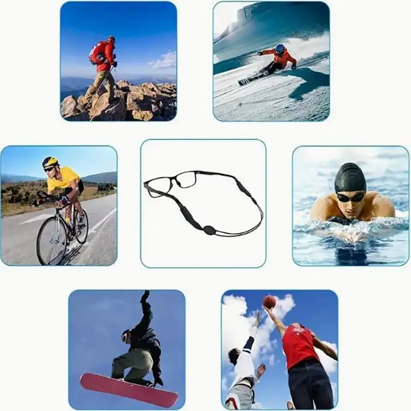 5pcs Eyewear Retainer Adjustable Anti-slip Universal Fit Eyeglass Lanyard Sports Sunglasses Unisex Holder Strap Lanyard