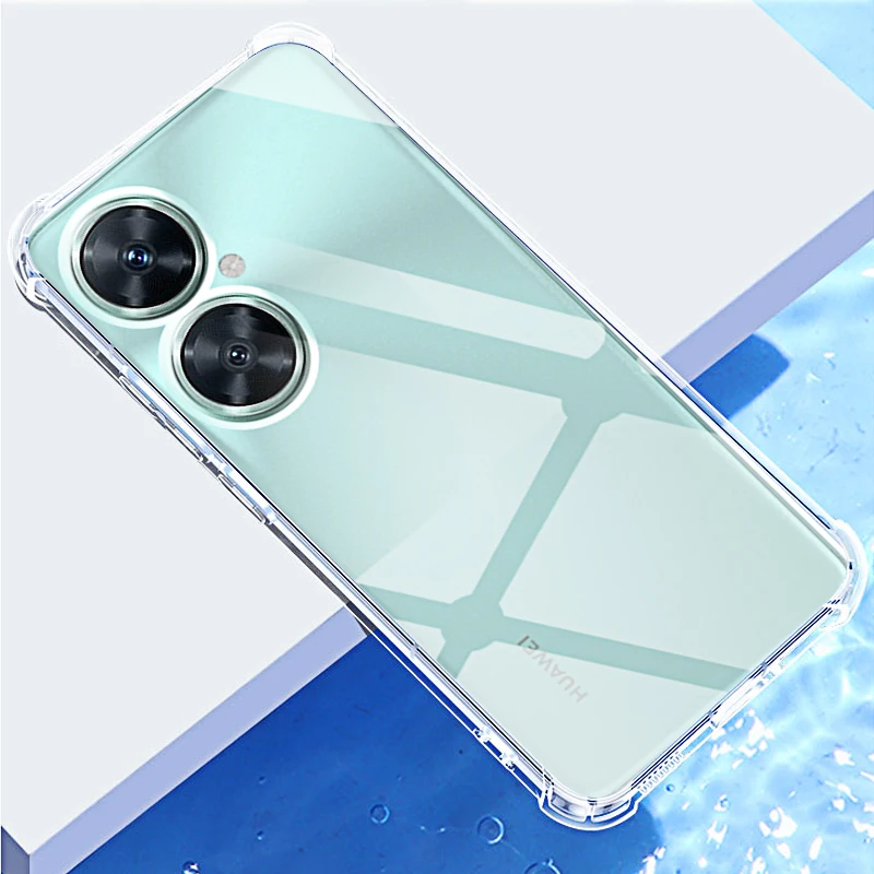 Premium Clear Silicone Shockproof Case with Soft Airbag Camera Protection