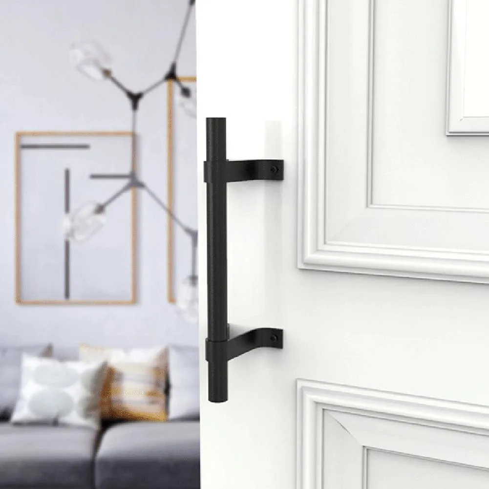Description Picture 5 of itemHome Door Handle Household Black Carbon Steel Barn Pull Old Vintage Hardware 19.5cm Security Safety Practical Useful