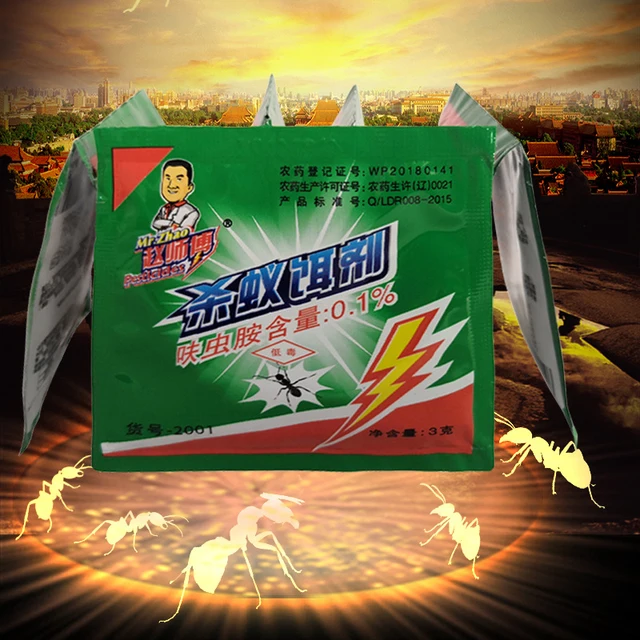 10 Darabok Erős Tiszta Hangya Csali Por Sárga Fekete Fehér Termeszek Hangyák Gyógyszerek Hatások Megsemmisítik A Fészek Csalitát - Image 3