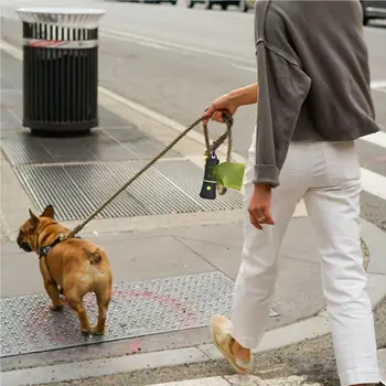 Waste Bags Dispenser Flashlight Poop Connection Holder Pet Litter Box with Light Pet Leash Pendant Outdoor Equipment Dog 6