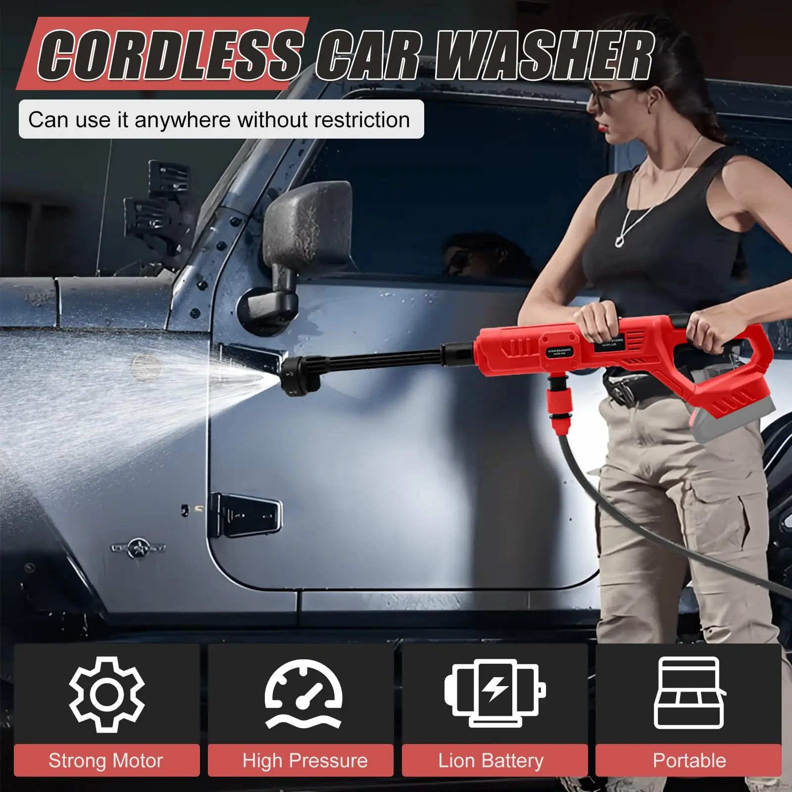 High pressure washer portable pressure washer pressure washer gun garden car was