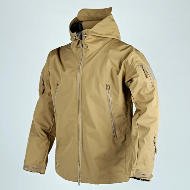 Veste militaire tactique imperméable à capuche pour homme, manteau  coupe-vent à coque souple, printemps automne - AliExpress