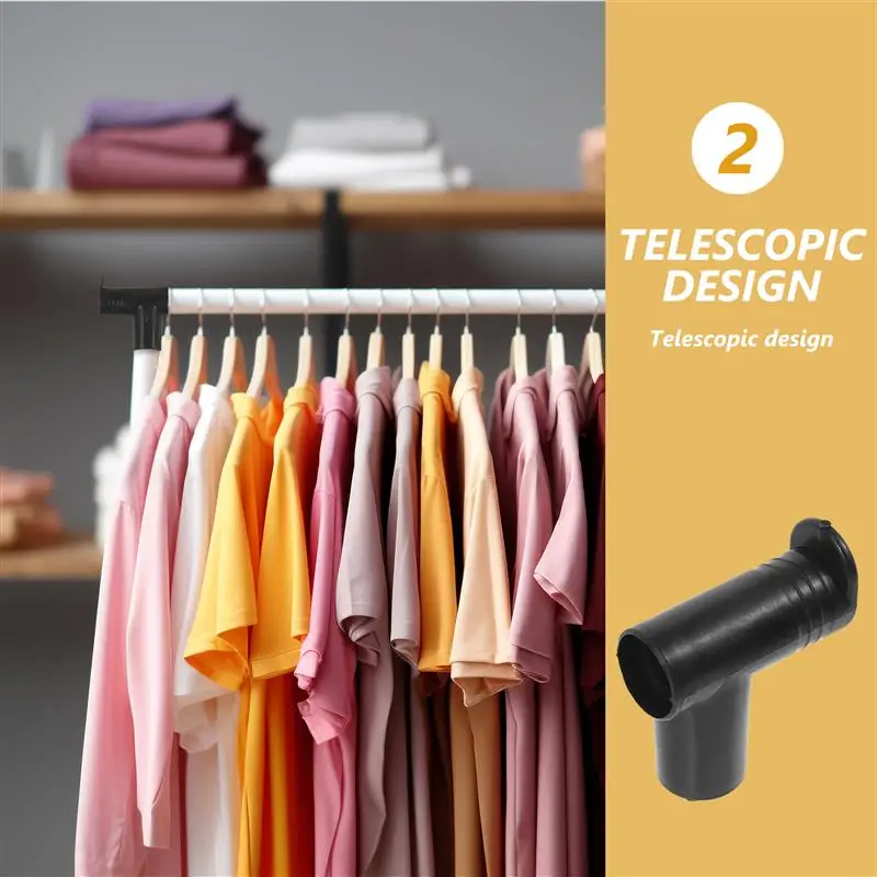2 Pcs Fashion Clothes Rack Accessories Right Angle Pole Joints Home Drying Replacement Plastic Connector Bedroom For Clothe Rack 5