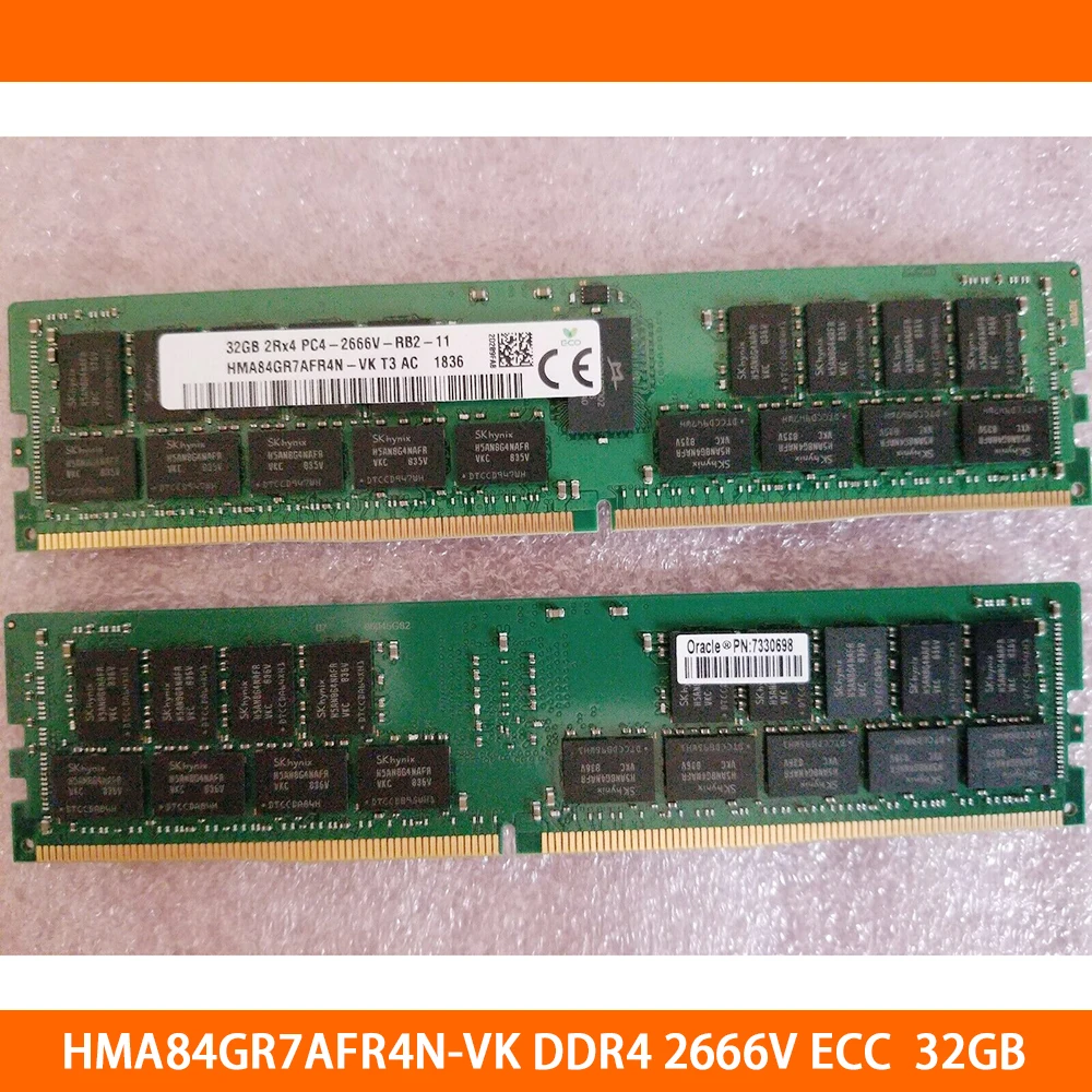 

1PCS RAM 32GB HMA84GR7AFR4N-VK 32G DDR4 2RX4 PC4-2666V 2666V ECC REG Server Memory High Quality Fast Ship