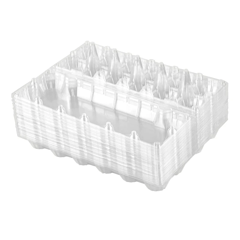 Blank Egg Cartons Bulk 5 Packs - Holds 12 Eggs 1 Dozen, Reusable Plastic Egg  Trays for