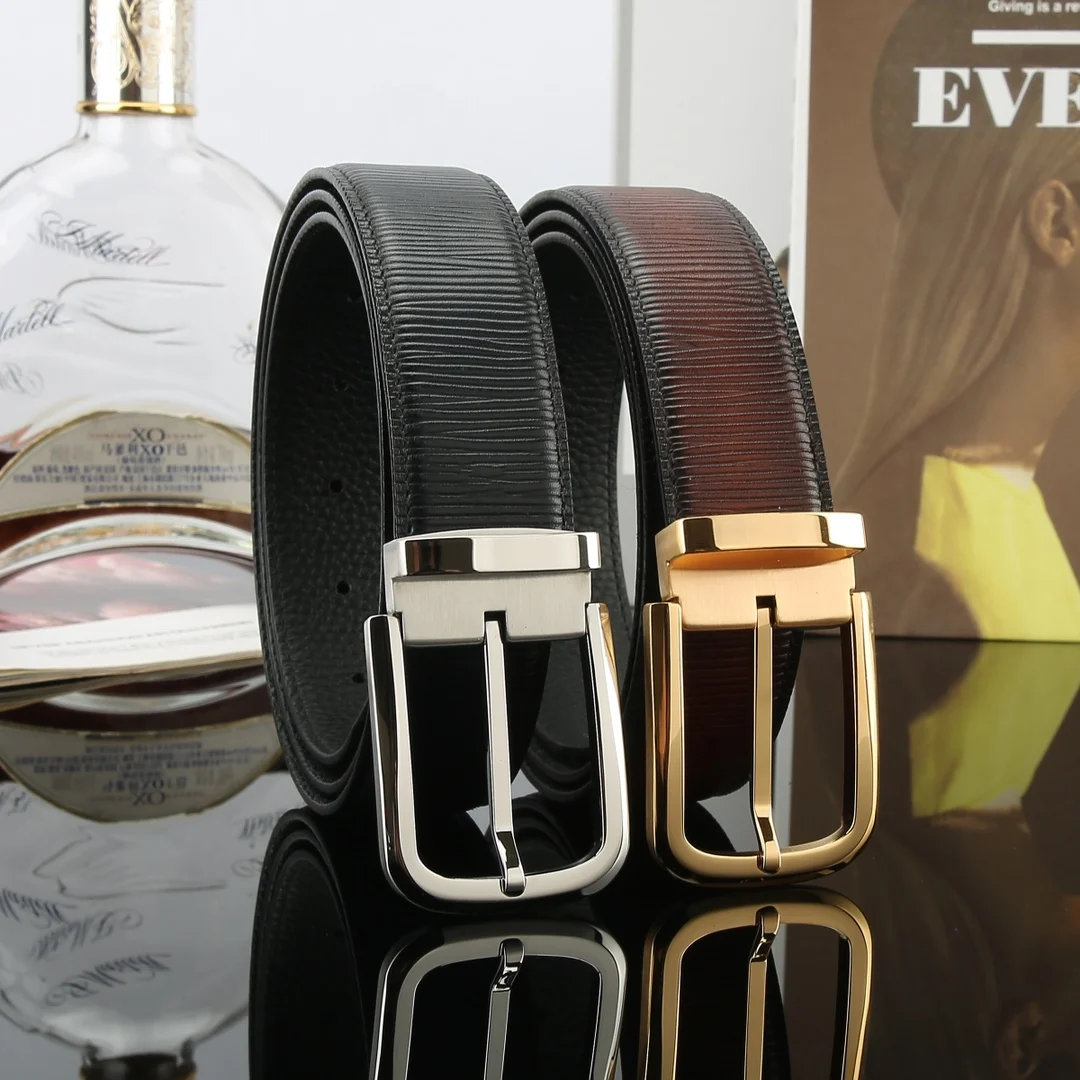 

High Quality cintura uomo Luxury Goods Designer Male Cowhide Gentleman Needle Buckle Belt With 35MM ceinture Reversible B7