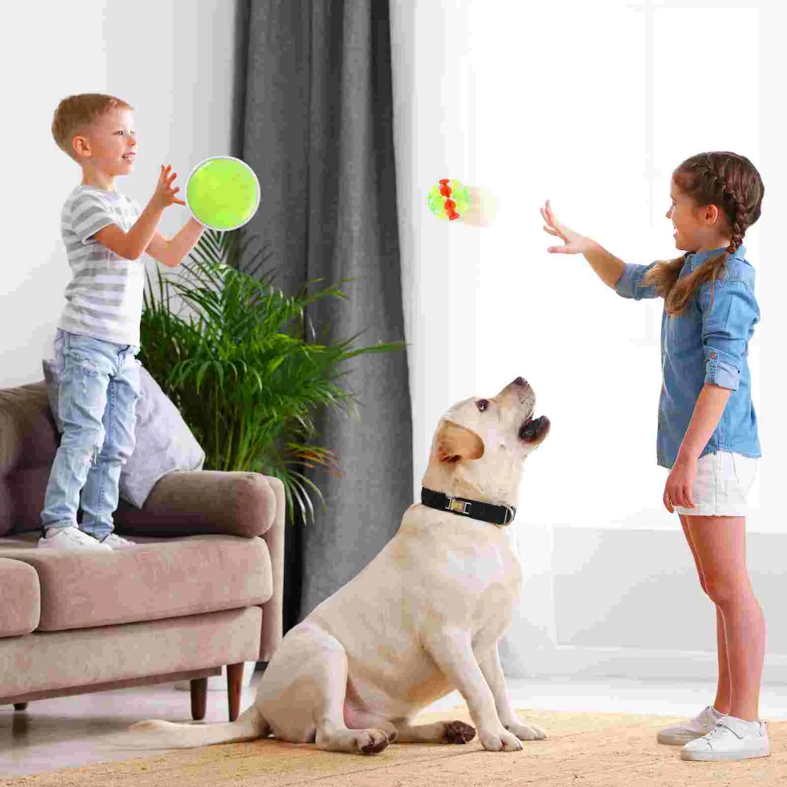 Toy Sticky Cricket Sucker Ball Throw and Catch Interactive Toy Stick Ball for Children Blue Stick Sticky Ball 2