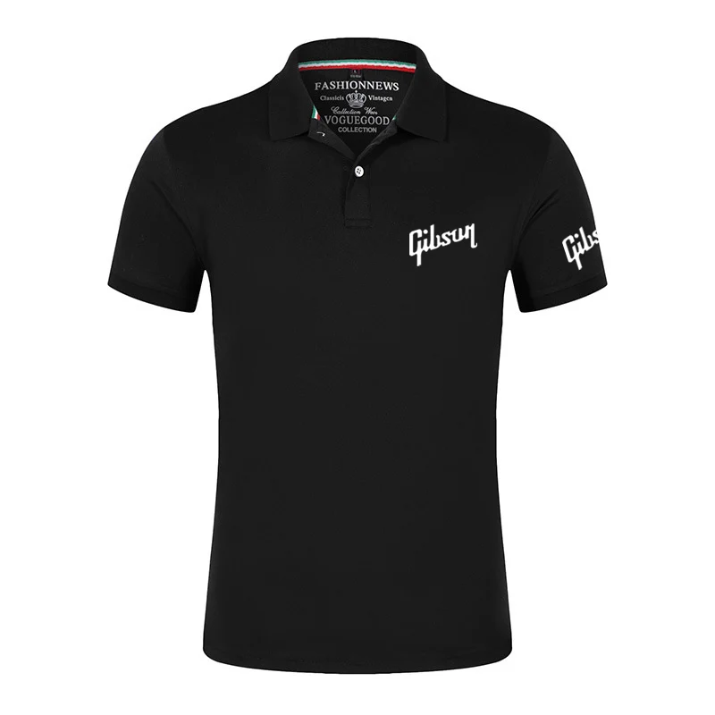 

Gibson Printing 2024 Summer New Men's Basic Polo Shirts Fashion Solid Colors Polos Casual Short-sleeved Lapel Clothing Blouses