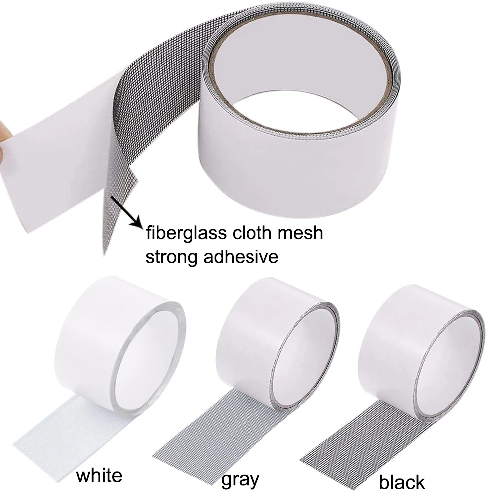 Window Screen Repair Tape 5*200cm Window Mosquito Net Self Adhesive Anti-Insect Fly Mesh Broken Holes