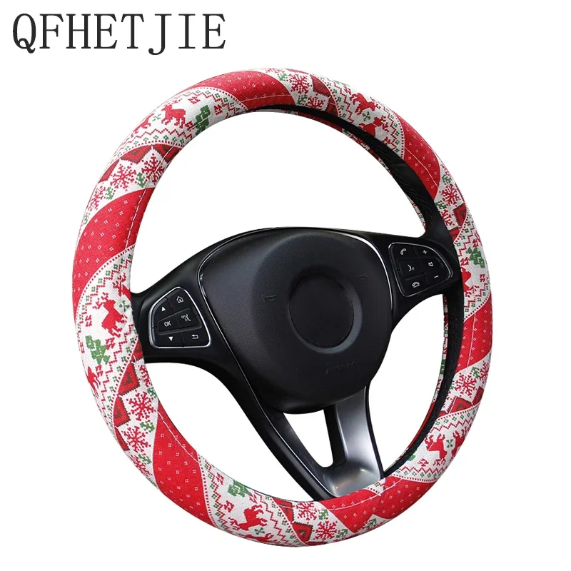 

Christmas Gift Car Steering Wheel Linen Steering Wheel Cover Four Seasons General Summer Car Cover Car Accessories