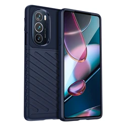 Luxury Shockproof Silicone Phone Case for Moto Edge Plus 2022 (Blue)