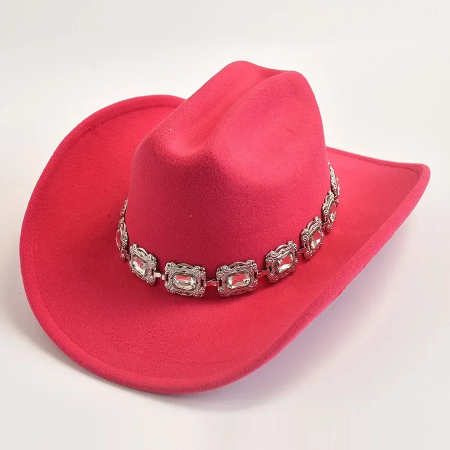 Cowboy Hats Cowgirl Hats Artificial Wool Western Vintage Roll Brim for Women
