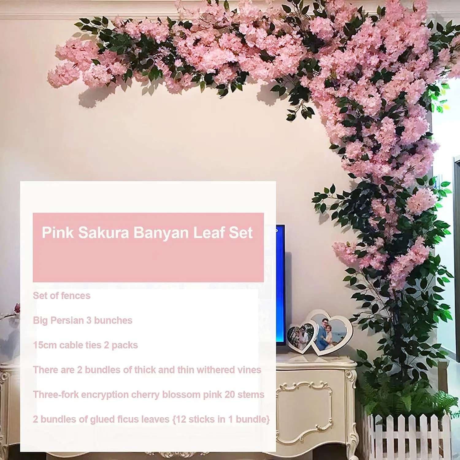 Flor na Parede: Como Uma Árvore de Cerejeira Artificial Transforma Seu  Espaço com Elegância e Simplicidade, image size:1500x1500