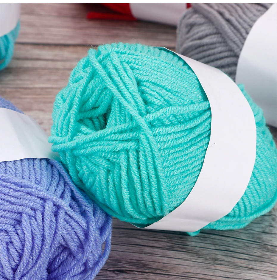Description Picture 6 of item25(50)pcs/bag 4 Ply Milk Cotton Yarn For Hand Knitting Crocheting Scarves,Sweaters,Shawls,Blankets,Pet Toys,Various Handmade DIY