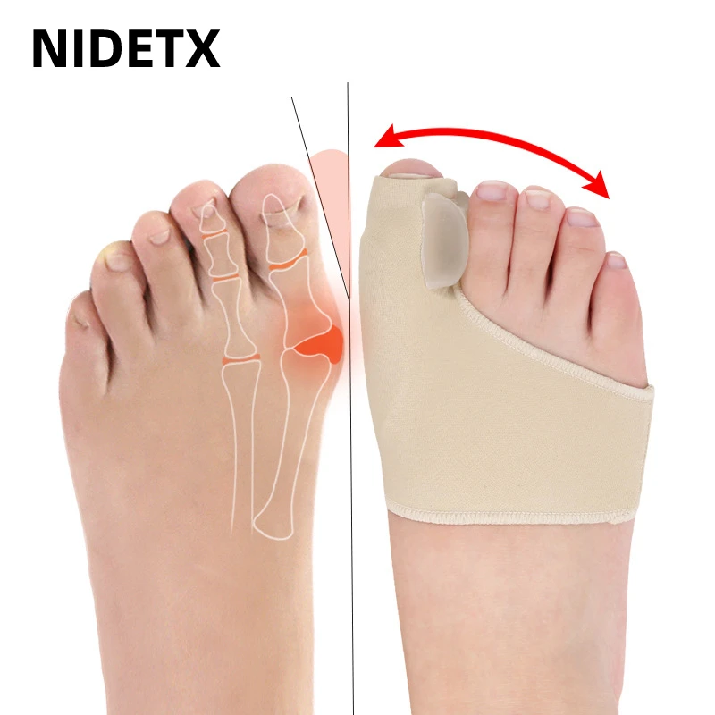 Toe Corrector 2Pcs=1Pair Toe Corrector Orthotics Foot Care Tools Bone Thumb Adjuster Hammer Protector Soft Pedicure Sock Bunion Straightener