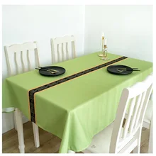

Polyester Tablecloths, Waterproof Table Covers Vintage Pattern Green Dining Table Coffee Table Deco