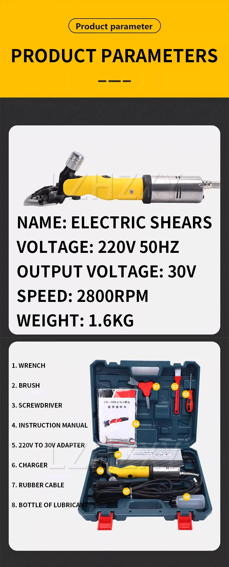 Electric Sheep Shearing Machine, Shearing Tools, Shearing Machine, Curved Handle