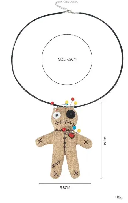 Atosa Adult Voodoo Doll Headband - Brown One Size Novelty Costume Accessory - View #10