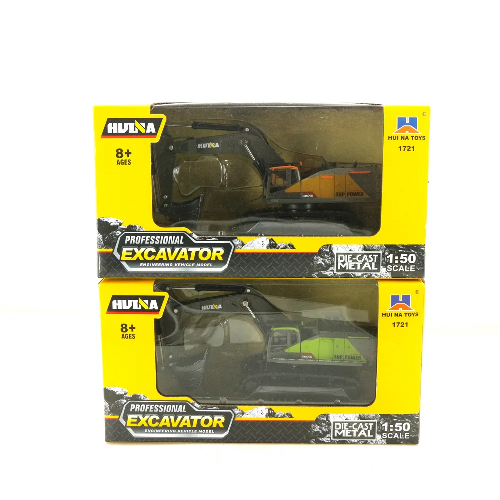 

Diecast 1:50 Scale Huina Construction Engineering Vehicle Model Alloy Excavator Collection Souvenir Ornaments Display Toys
